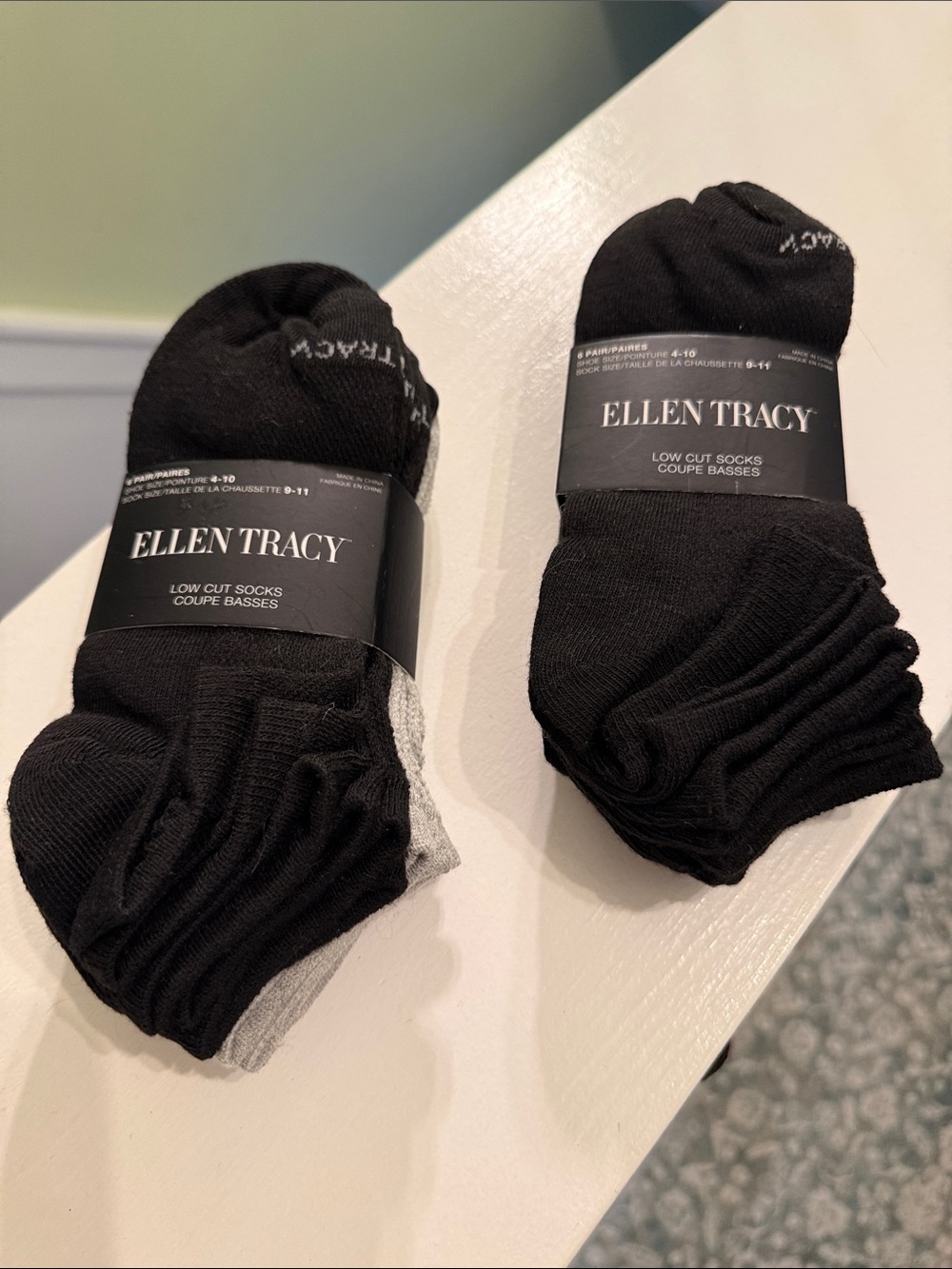 Ellen Tracy Low-Cut Women’s Athletic Socks — 2 Packs of 6 Pairs (12 pairs)